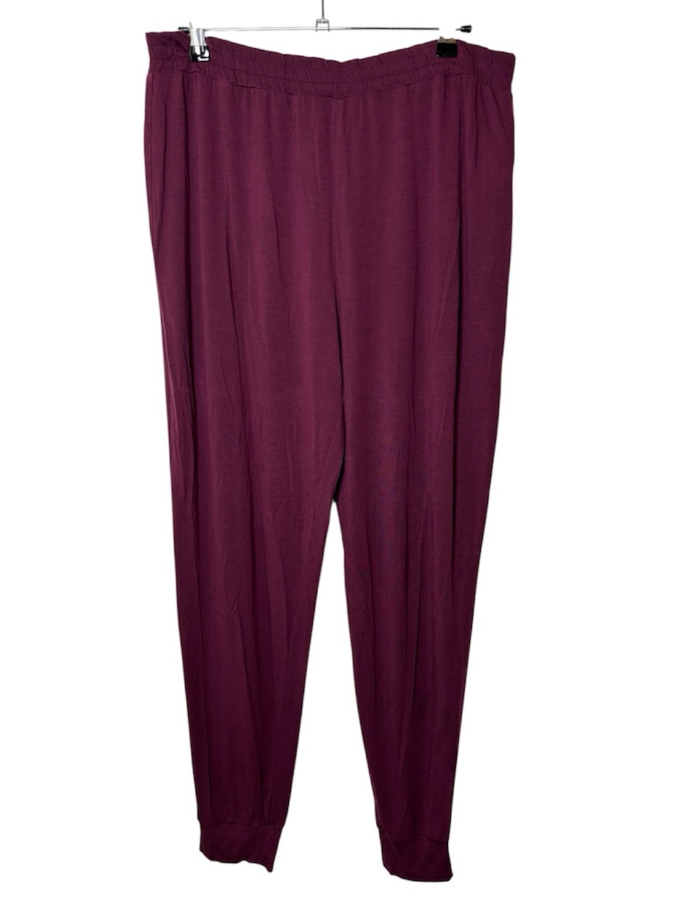 Athleta Nighttime Bliss Sleep Jogger Pants Women Large Pull On Burgundy Lounge